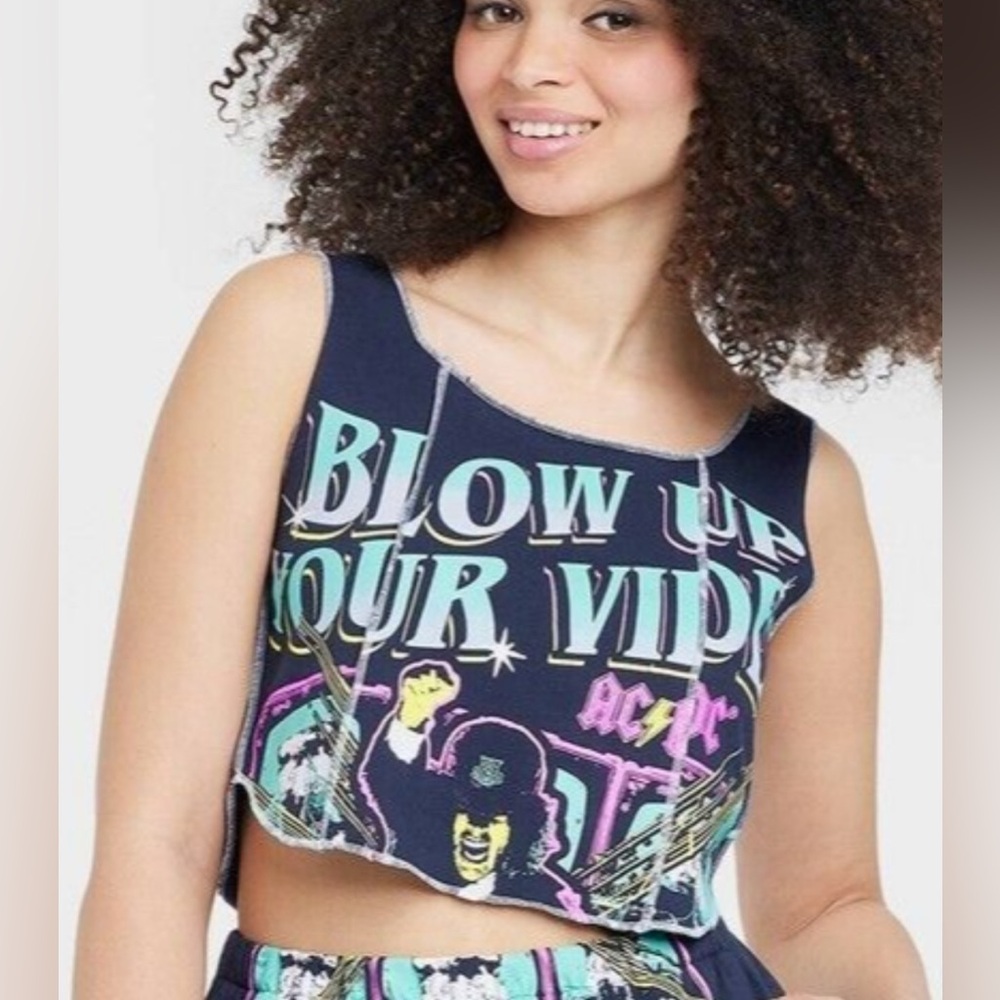 80s Stretch crop top